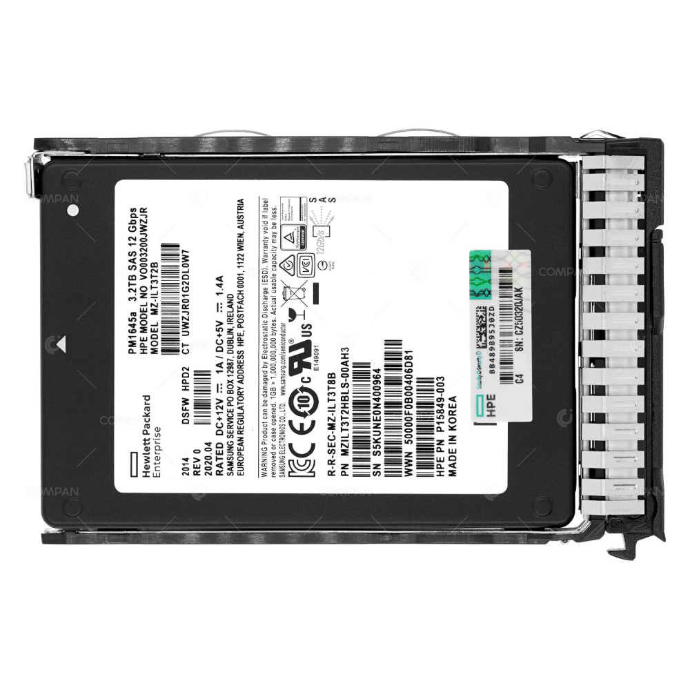 P20840-001  HP SSD 3.2TB SAS 12G 2.5" SFF DS MU FOR PROLIANT G8 G9 G10
